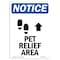 Signmission Sign, 24" H, Rigid Plastic, Pet Relief Area (Up Arrow) Sign With Symbol, Portrait, 1824-V-17243 OS-NS-P-1824-V-17243 - alternate 1